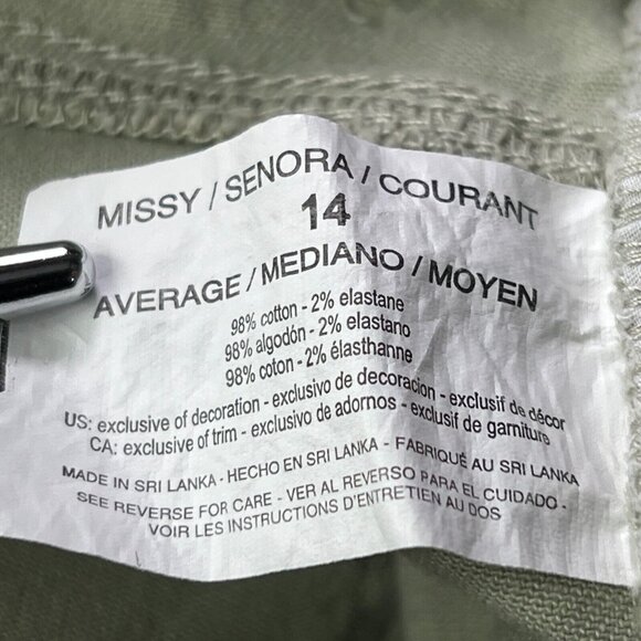 Gloria Vanderbilt Amanda Jean Womens 14 Mint Green Stretch Denim - Picture 7 of 11